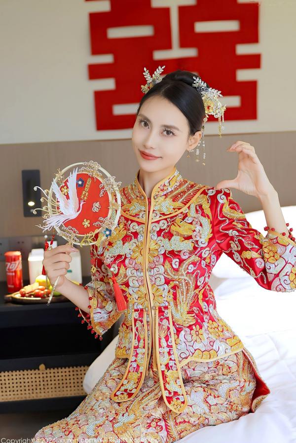    XiuRen秀人网-8534-lingyu69：中式新娘主题，古典红色嫁衣，极致私房诱惑，气质冷艳女神第1张图片