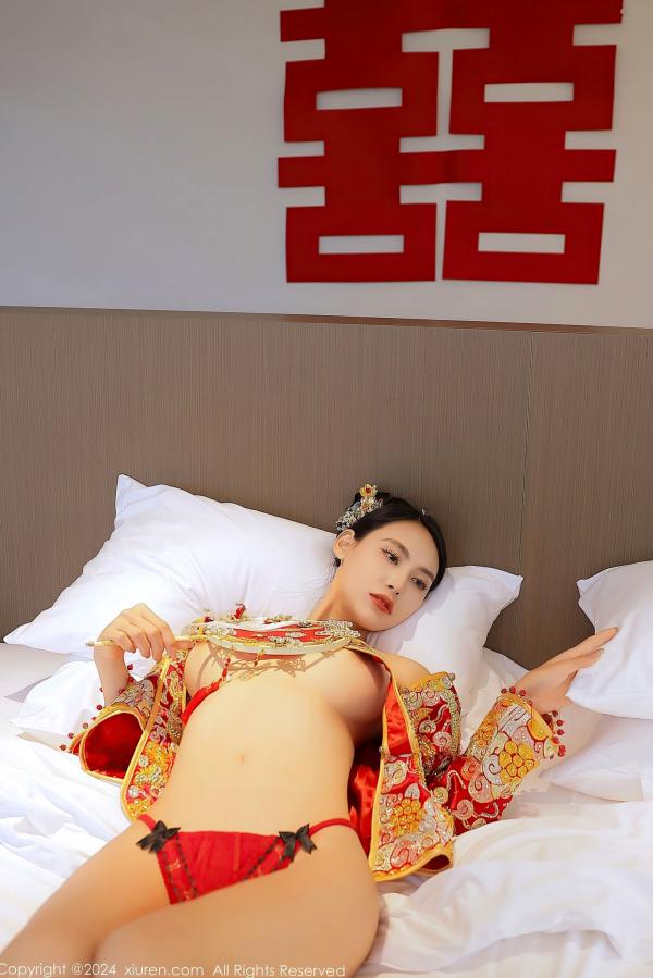    XiuRen秀人网-8534-lingyu69：中式新娘主题，古典红色嫁衣，极致私房诱惑，气质冷艳女神第40张图片