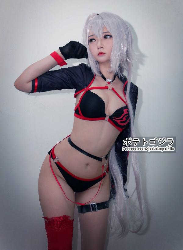    Potato-Godzilla-Jeanne-Alter-Summer：黑贞德动漫Cosplay，冷艳性感大尺度私房写真第12张图片