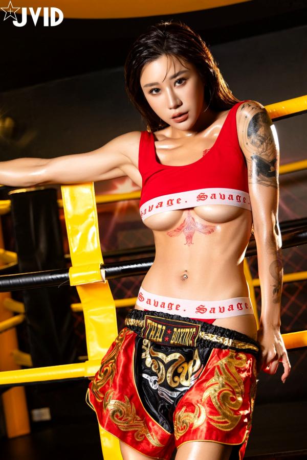    JVID-Lara-双囍-全裸搏击擂台系列-健身房运动性感写真-纹身女神-小麦色健美身材-大尺度美图-2023.11.17第18张图片