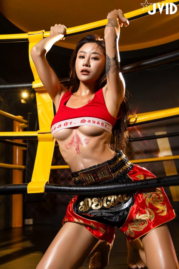    JVID-Lara-双囍-全裸搏击擂台系列-健身房运动性感写真-纹身女神-小麦色健美身材-大尺度美图-2023.11.17第22张图片