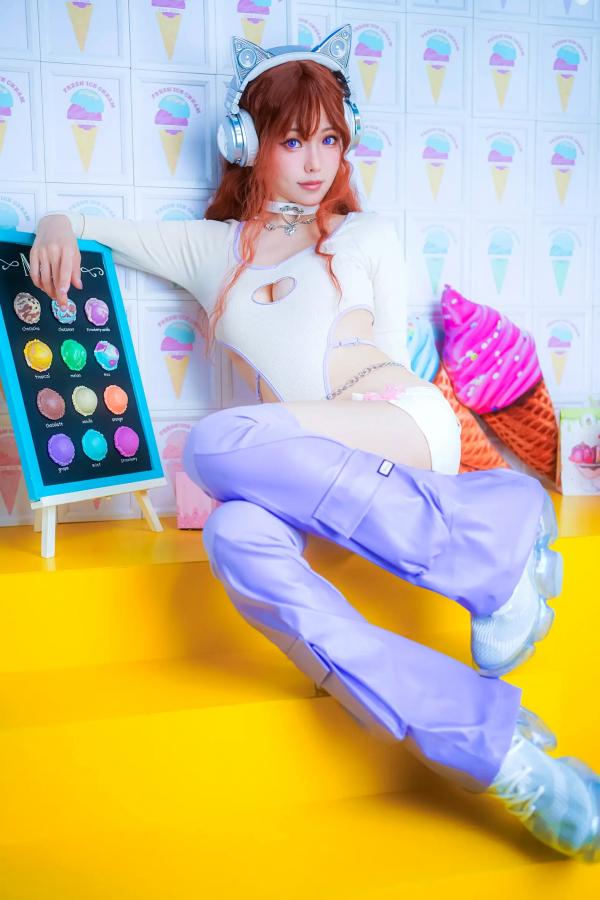   Ely_eee(ElyEE子) - 二次元Y2K猫音甜心角色扮演，全套25P高颜值美少女写真第6张图片
