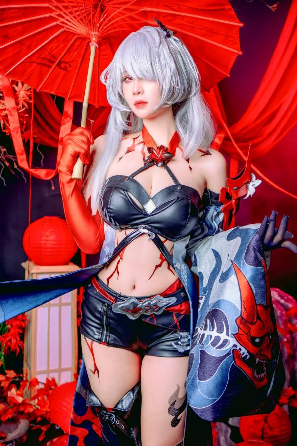    Pyon - 黄泉 Acheron 崩坏星穹铁道 COS，性感御姐角色扮演私房摄影大作第40张图片