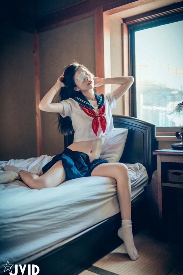    JVID-辰辰-病娇写真-制服角色扮演-缠绕绷带性感大尺度-2023.09.02第139张图片