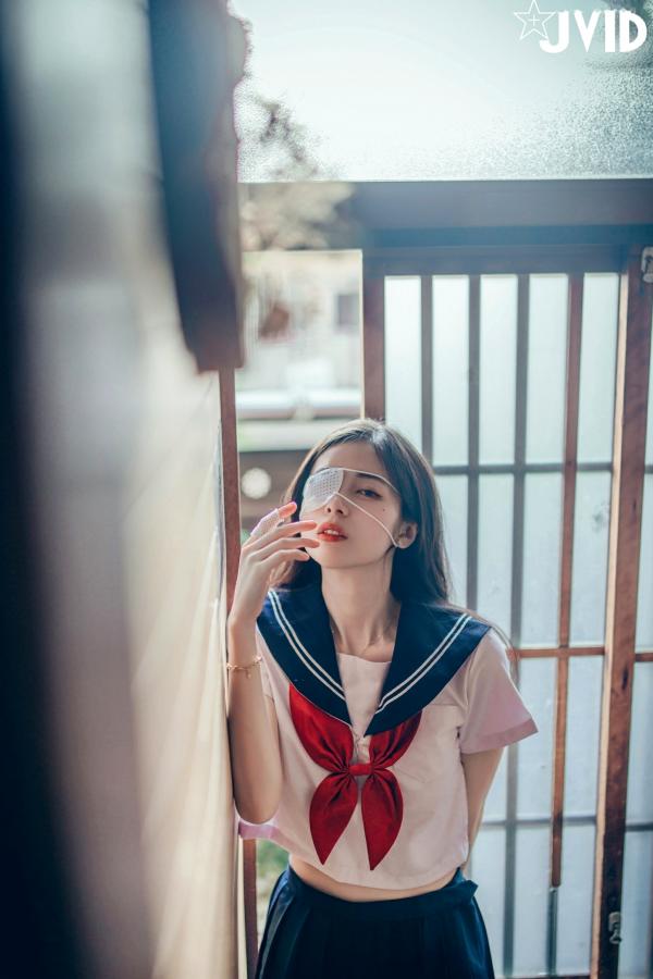    JVID-辰辰-病娇写真-制服角色扮演-缠绕绷带性感大尺度-2023.09.02第160张图片