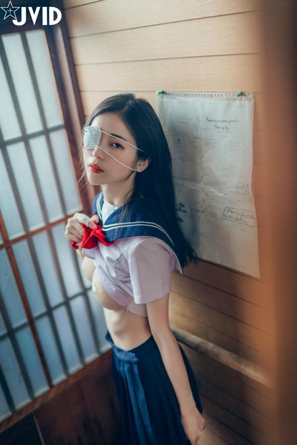    JVID-辰辰-病娇写真-制服角色扮演-缠绕绷带性感大尺度-2023.09.02第164张图片