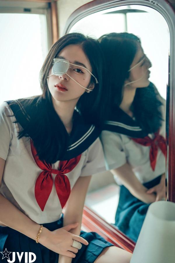    JVID-辰辰-病娇写真-制服角色扮演-缠绕绷带性感大尺度-2023.09.02第174张图片