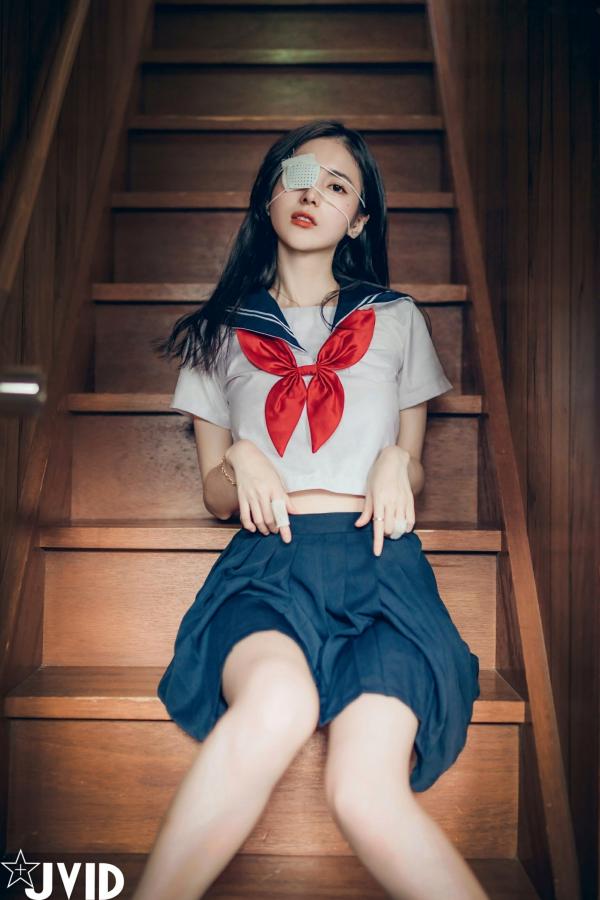    JVID-辰辰-病娇写真-制服角色扮演-缠绕绷带性感大尺度-2023.09.02第177张图片