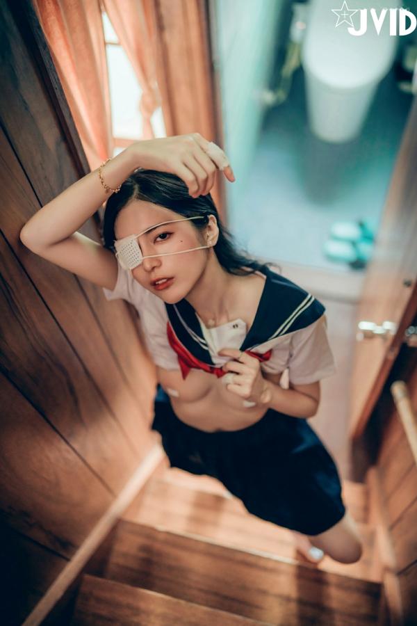    JVID-辰辰-病娇写真-制服角色扮演-缠绕绷带性感大尺度-2023.09.02第181张图片