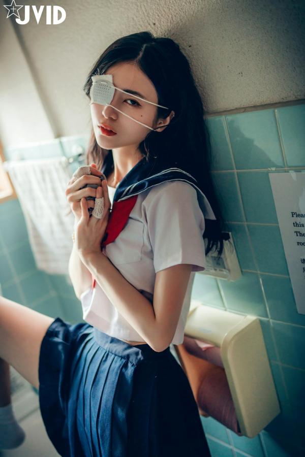    JVID-辰辰-病娇写真-制服角色扮演-缠绕绷带性感大尺度-2023.09.02第187张图片