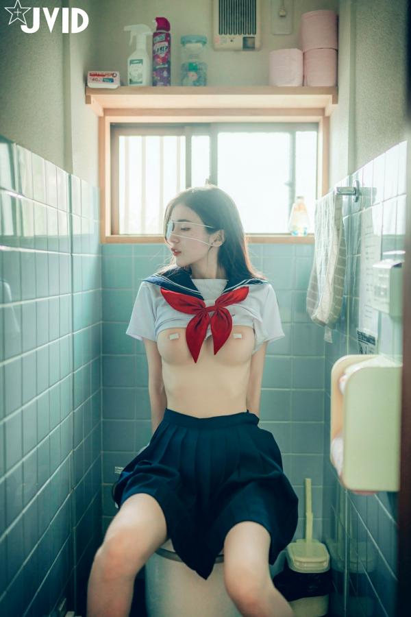    JVID-辰辰-病娇写真-制服角色扮演-缠绕绷带性感大尺度-2023.09.02第191张图片
