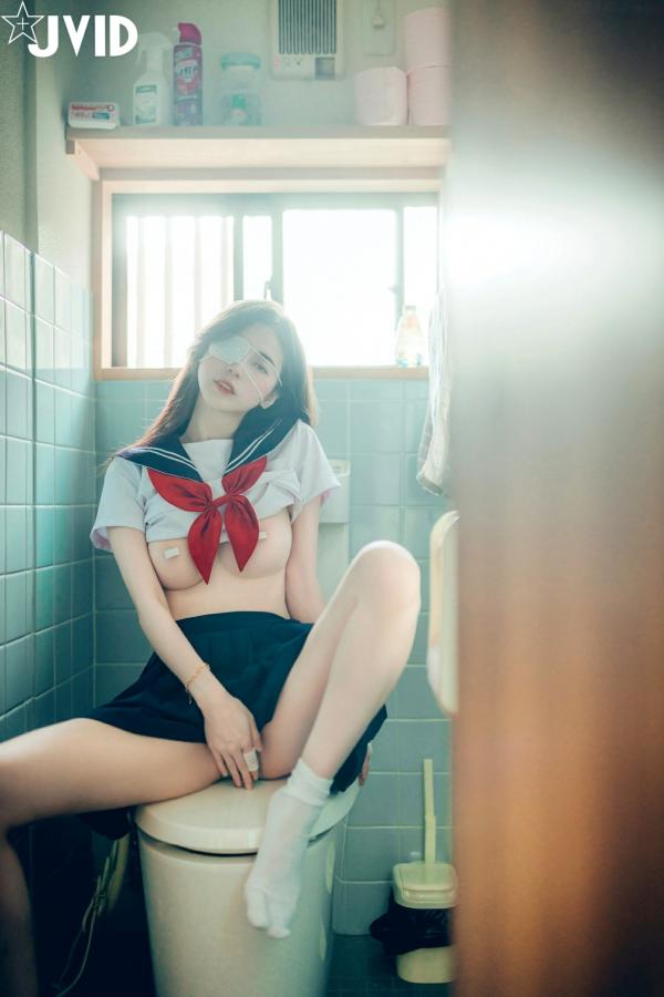    JVID-辰辰-病娇写真-制服角色扮演-缠绕绷带性感大尺度-2023.09.02第195张图片