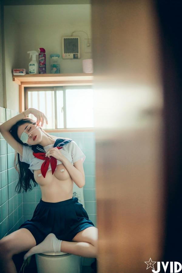    JVID-辰辰-病娇写真-制服角色扮演-缠绕绷带性感大尺度-2023.09.02第196张图片