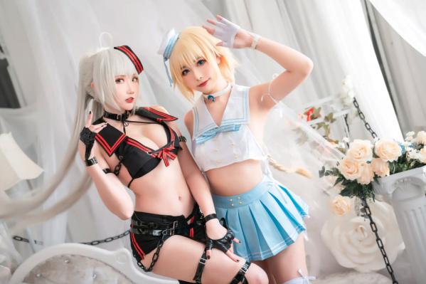    Momoko葵葵 瓜希酱 - FATE黑白贞德Cosplay，冷艳黑化与清纯白贞双子，极致对比诱惑实拍 [60P]第27张图片