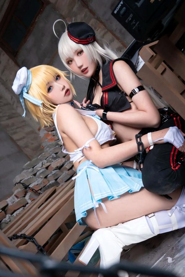    Momoko葵葵 瓜希酱 - FATE黑白贞德Cosplay，冷艳黑化与清纯白贞双子，极致对比诱惑实拍 [60P]第37张图片