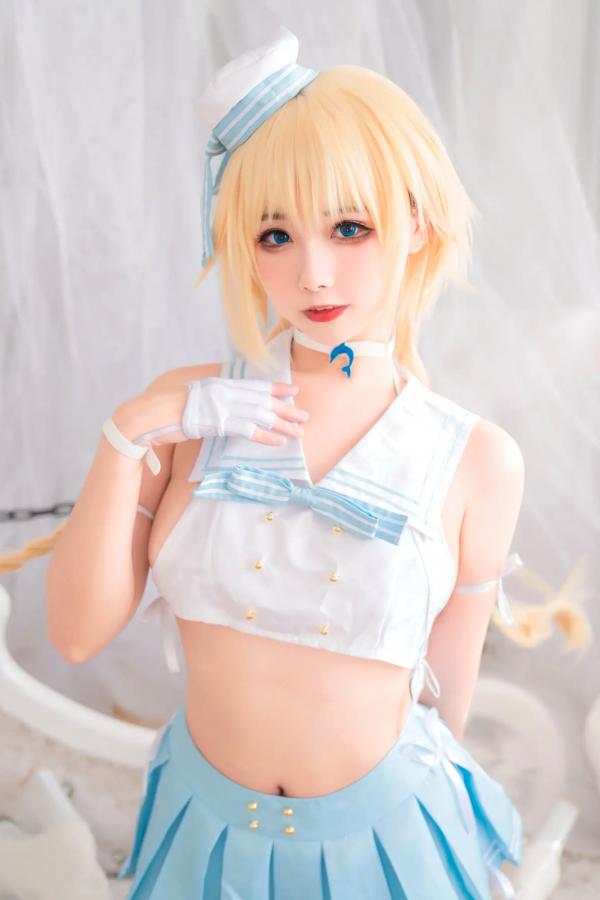   Momoko葵葵 瓜希酱 - FATE黑白贞德Cosplay，冷艳黑化与清纯白贞双子，极致对比诱惑实拍 [60P]第42张图片