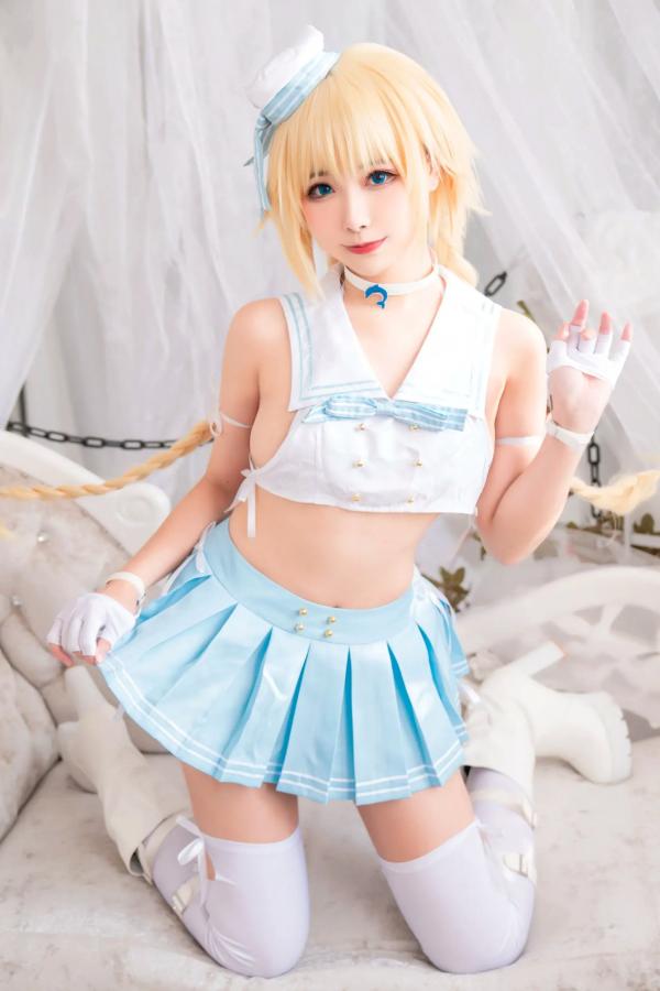    Momoko葵葵 瓜希酱 - FATE黑白贞德Cosplay，冷艳黑化与清纯白贞双子，极致对比诱惑实拍 [60P]第45张图片