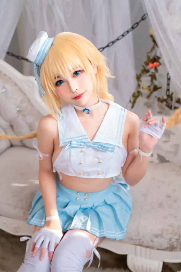    Momoko葵葵 瓜希酱 - FATE黑白贞德Cosplay，冷艳黑化与清纯白贞双子，极致对比诱惑实拍 [60P]第47张图片