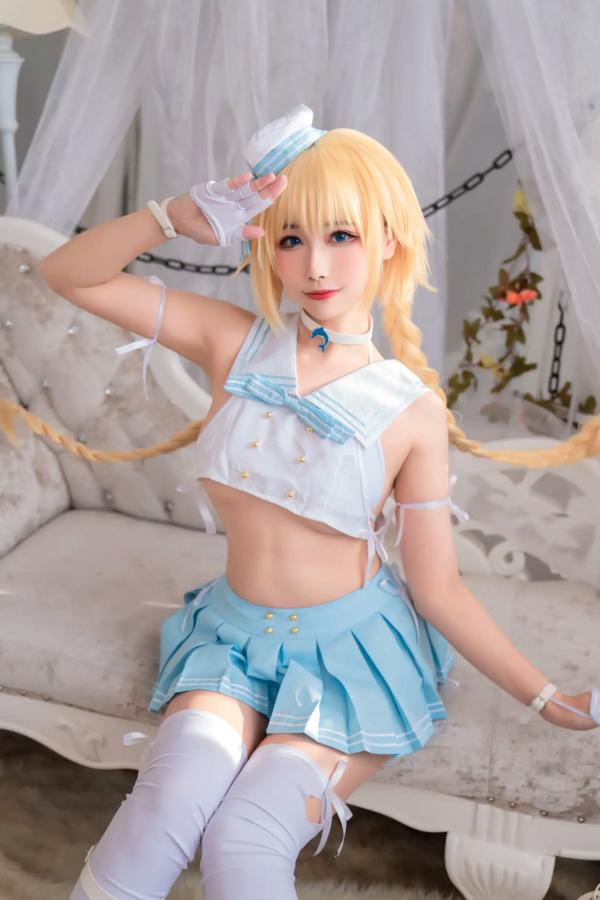   Momoko葵葵 瓜希酱 - FATE黑白贞德Cosplay，冷艳黑化与清纯白贞双子，极致对比诱惑实拍 [60P]第48张图片