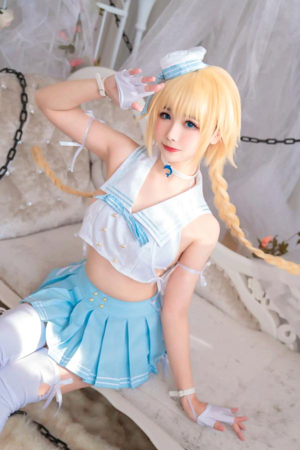    Momoko葵葵 瓜希酱 - FATE黑白贞德Cosplay，冷艳黑化与清纯白贞双子，极致对比诱惑实拍 [60P]第49张图片