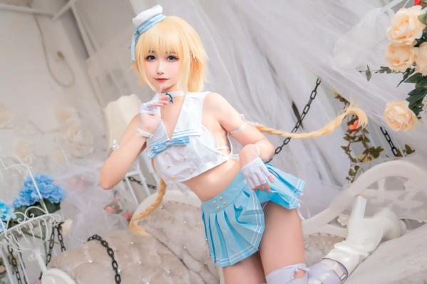    Momoko葵葵 瓜希酱 - FATE黑白贞德Cosplay，冷艳黑化与清纯白贞双子，极致对比诱惑实拍 [60P]第50张图片