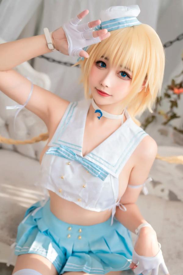    Momoko葵葵 瓜希酱 - FATE黑白贞德Cosplay，冷艳黑化与清纯白贞双子，极致对比诱惑实拍 [60P]第53张图片