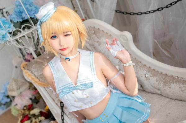   Momoko葵葵 瓜希酱 - FATE黑白贞德Cosplay，冷艳黑化与清纯白贞双子，极致对比诱惑实拍 [60P]第54张图片