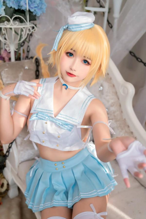    Momoko葵葵 瓜希酱 - FATE黑白贞德Cosplay，冷艳黑化与清纯白贞双子，极致对比诱惑实拍 [60P]第55张图片