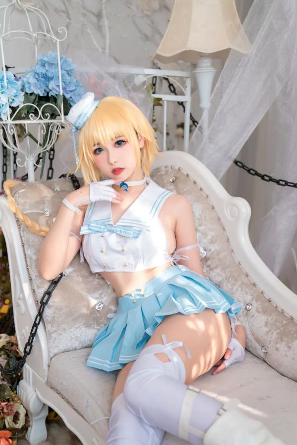    Momoko葵葵 瓜希酱 - FATE黑白贞德Cosplay，冷艳黑化与清纯白贞双子，极致对比诱惑实拍 [60P]第58张图片