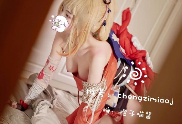    橙子喵酱-宵宫原神cosplay私房写真，极致诱惑展现二次元少女魅力第6张图片