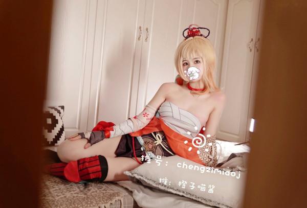    橙子喵酱-宵宫原神cosplay私房写真，极致诱惑展现二次元少女魅力第18张图片