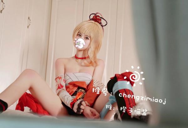    橙子喵酱-宵宫原神cosplay私房写真，极致诱惑展现二次元少女魅力第23张图片
