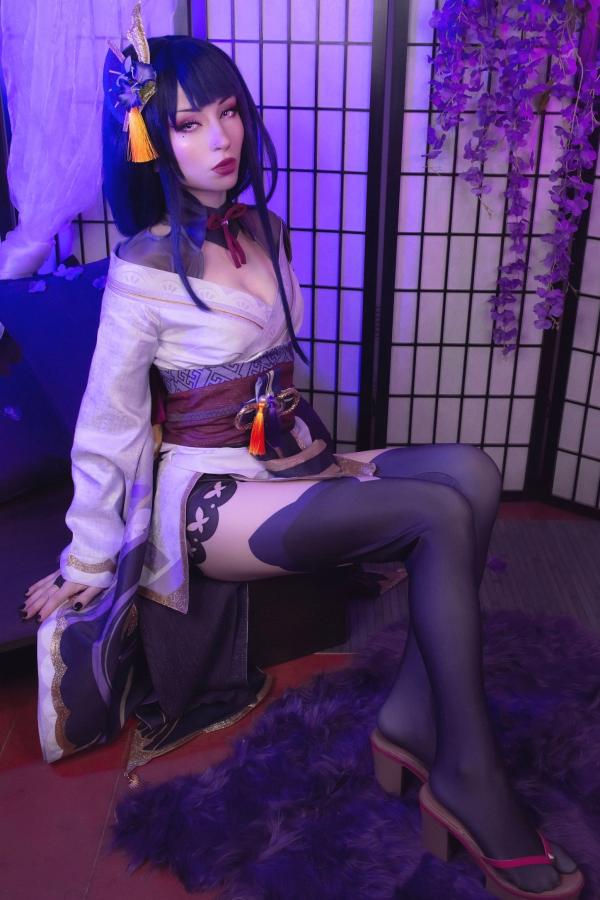    ShiroKitsune-原神-雷电将军-Raiden-Shogun-角色扮演-大尺度私房-冷艳cos写真-诱惑丝袜第1张图片
