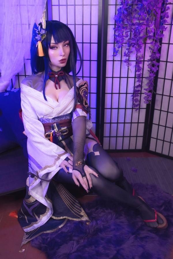    ShiroKitsune-原神-雷电将军-Raiden-Shogun-角色扮演-大尺度私房-冷艳cos写真-诱惑丝袜第5张图片