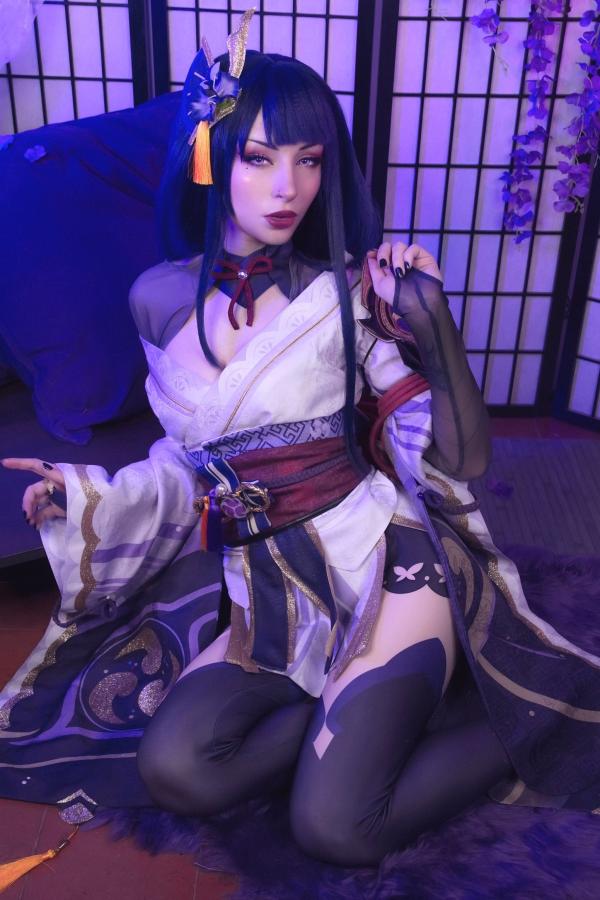    ShiroKitsune-原神-雷电将军-Raiden-Shogun-角色扮演-大尺度私房-冷艳cos写真-诱惑丝袜第8张图片