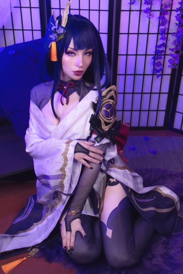    ShiroKitsune-原神-雷电将军-Raiden-Shogun-角色扮演-大尺度私房-冷艳cos写真-诱惑丝袜第9张图片