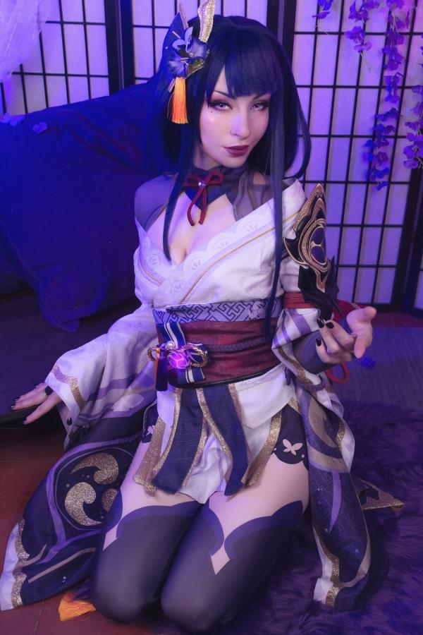    ShiroKitsune-原神-雷电将军-Raiden-Shogun-角色扮演-大尺度私房-冷艳cos写真-诱惑丝袜第10张图片