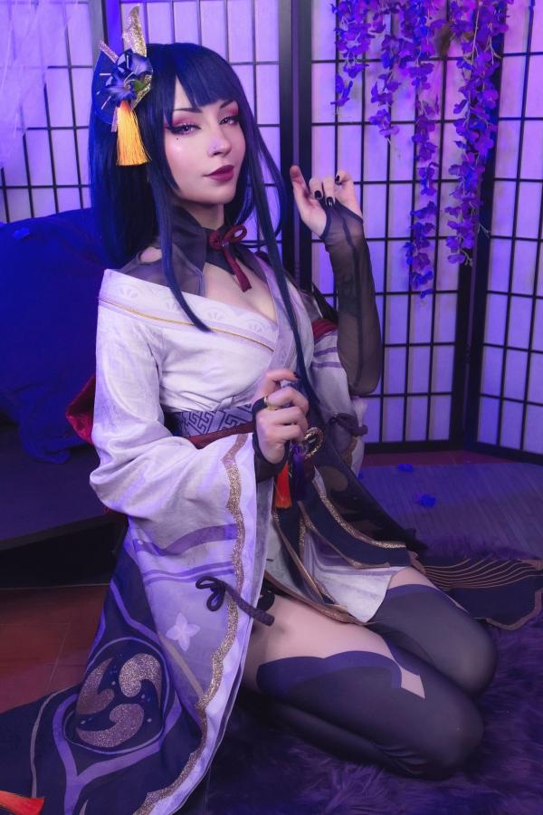    ShiroKitsune-原神-雷电将军-Raiden-Shogun-角色扮演-大尺度私房-冷艳cos写真-诱惑丝袜第12张图片