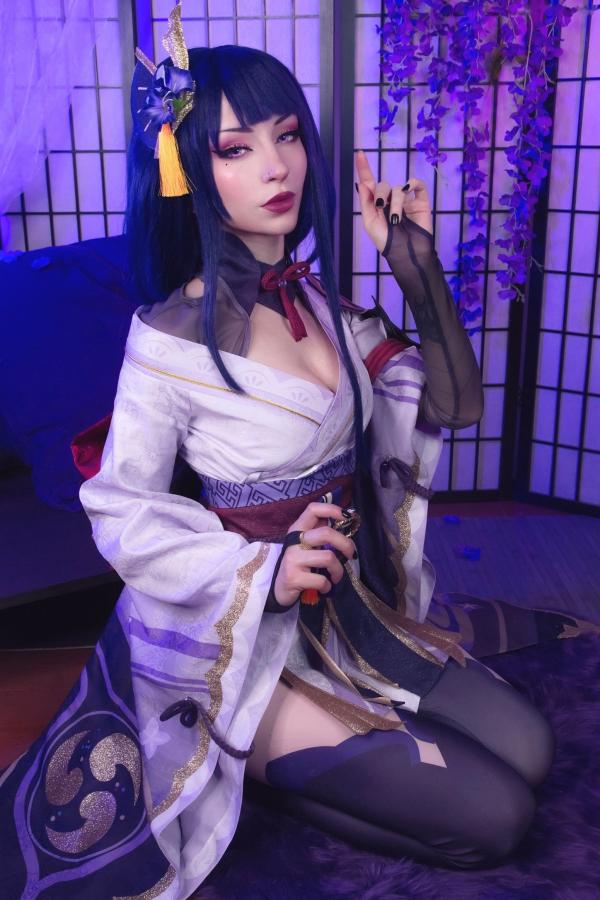    ShiroKitsune-原神-雷电将军-Raiden-Shogun-角色扮演-大尺度私房-冷艳cos写真-诱惑丝袜第13张图片