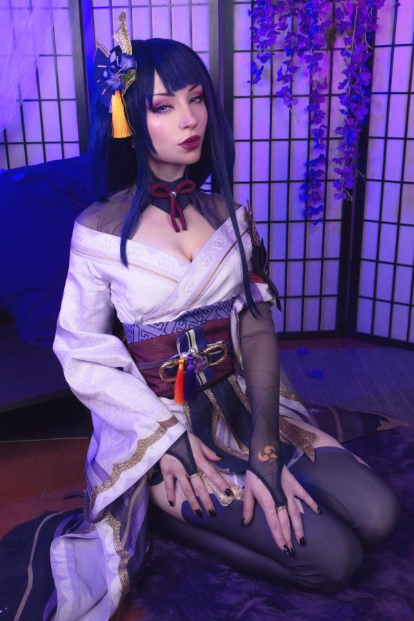    ShiroKitsune-原神-雷电将军-Raiden-Shogun-角色扮演-大尺度私房-冷艳cos写真-诱惑丝袜第14张图片
