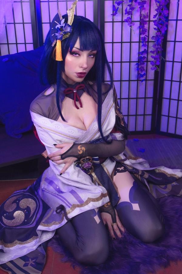    ShiroKitsune-原神-雷电将军-Raiden-Shogun-角色扮演-大尺度私房-冷艳cos写真-诱惑丝袜第16张图片