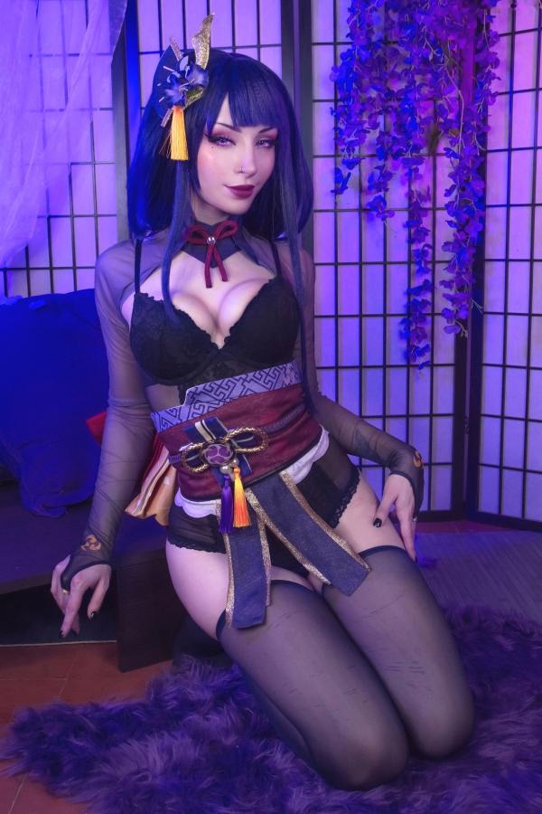    ShiroKitsune-原神-雷电将军-Raiden-Shogun-角色扮演-大尺度私房-冷艳cos写真-诱惑丝袜第22张图片