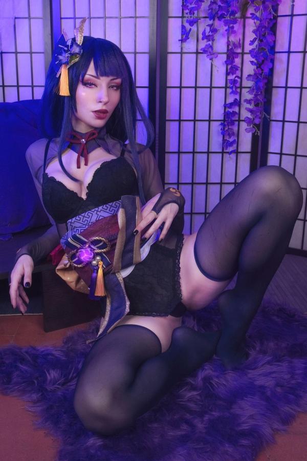    ShiroKitsune-原神-雷电将军-Raiden-Shogun-角色扮演-大尺度私房-冷艳cos写真-诱惑丝袜第27张图片