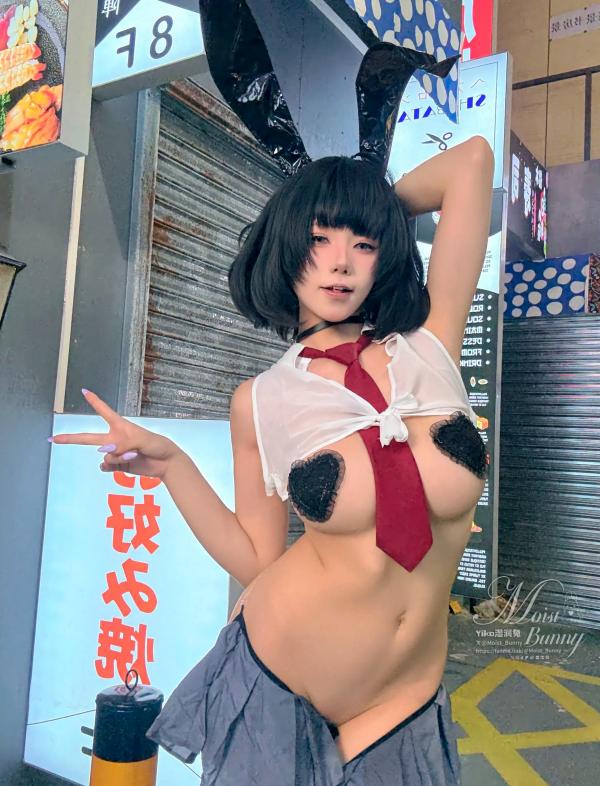    咬一口兔娘(Yiko湿润兔)10月作品：赛博逆JK制服诱惑，机车黑丝与大胆角色扮演的高能视觉盛宴[87P]第78张图片