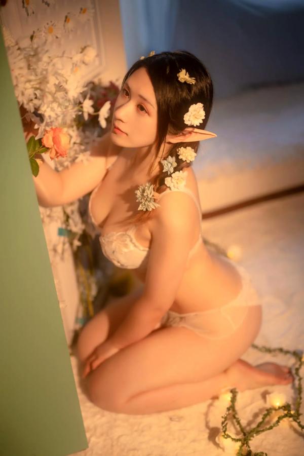    Zyra秋 繁花私房写真：花间精灵造型唯美蕾丝内衣诱惑[40P]第5张图片