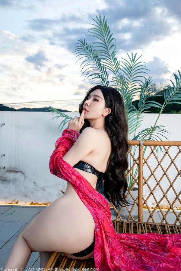    XingYan星颜社-267-潘思沁-户外露营私房写真-黑色胶带惹火造型-2024.09.06第11张图片