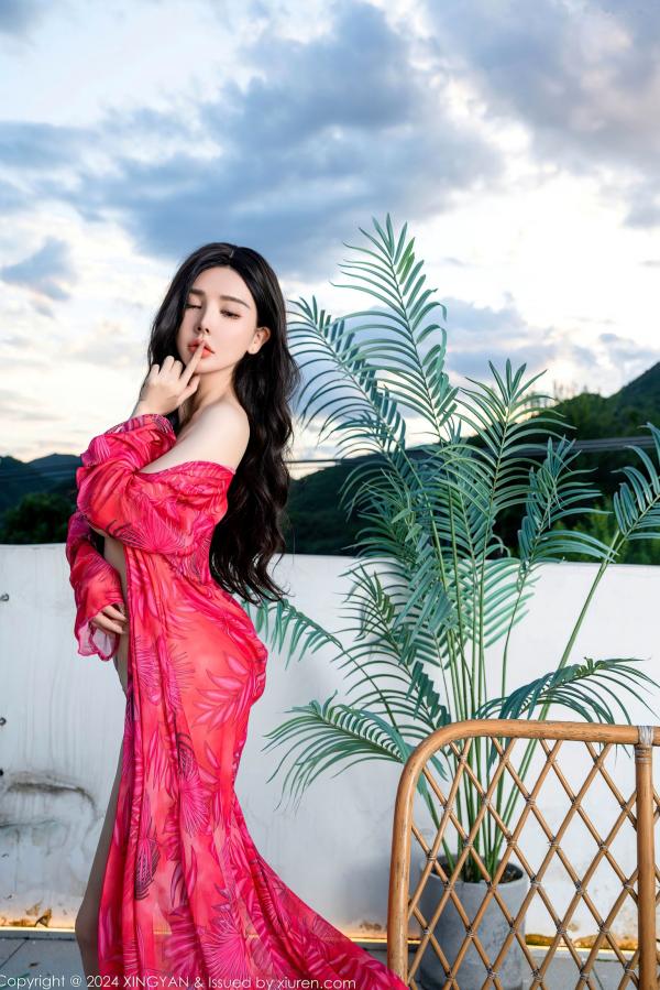    XingYan星颜社-267-潘思沁-户外露营私房写真-黑色胶带惹火造型-2024.09.06第14张图片