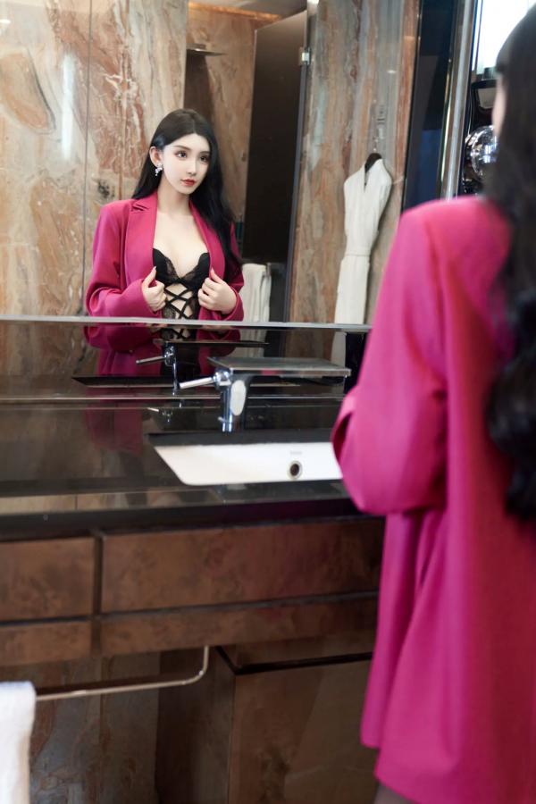   周于希 - 蕾丝黑丝浴室私房写真，极致诱惑曼妙曲线，尽显性感女神魅力 [109P]第19张图片