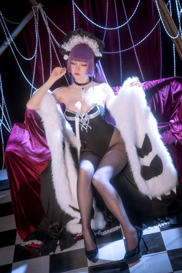    星之迟迟 - 碧蓝航线塔什干COSPLAY，性感连体衣配丝袜，精致室内棚拍，撩人神情还原度极高 [57P]第1张图片