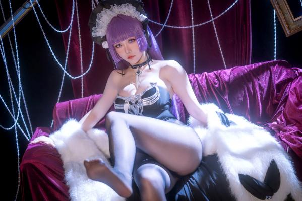    星之迟迟 - 碧蓝航线塔什干COSPLAY，性感连体衣配丝袜，精致室内棚拍，撩人神情还原度极高 [57P]第4张图片
